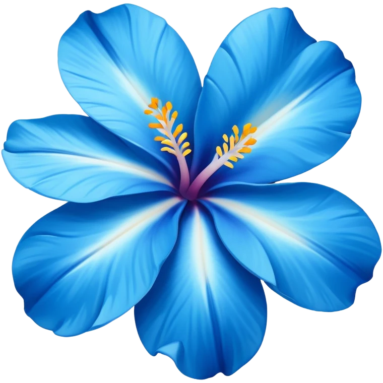 blue hawiian flower emoji