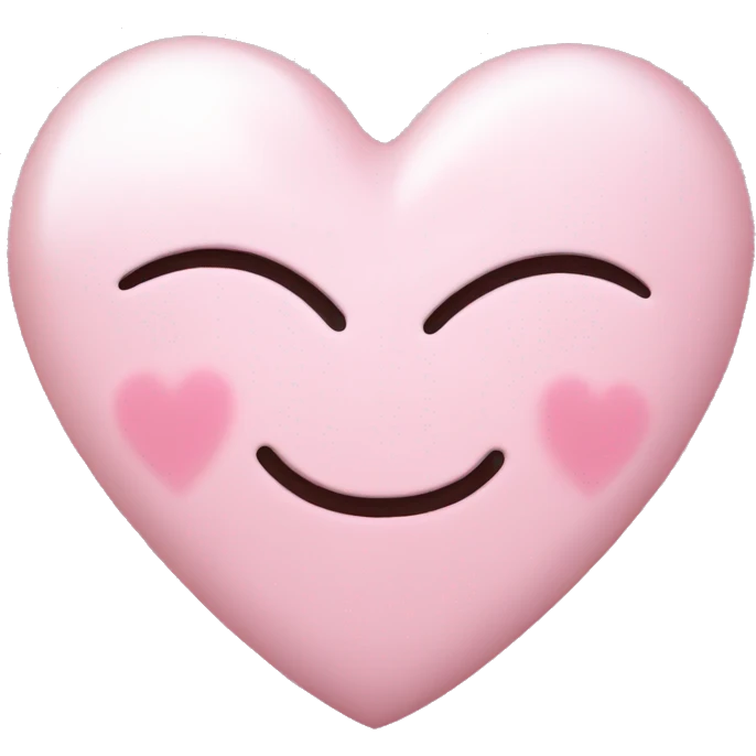 light pink heart with lots of sparkles no face emoji