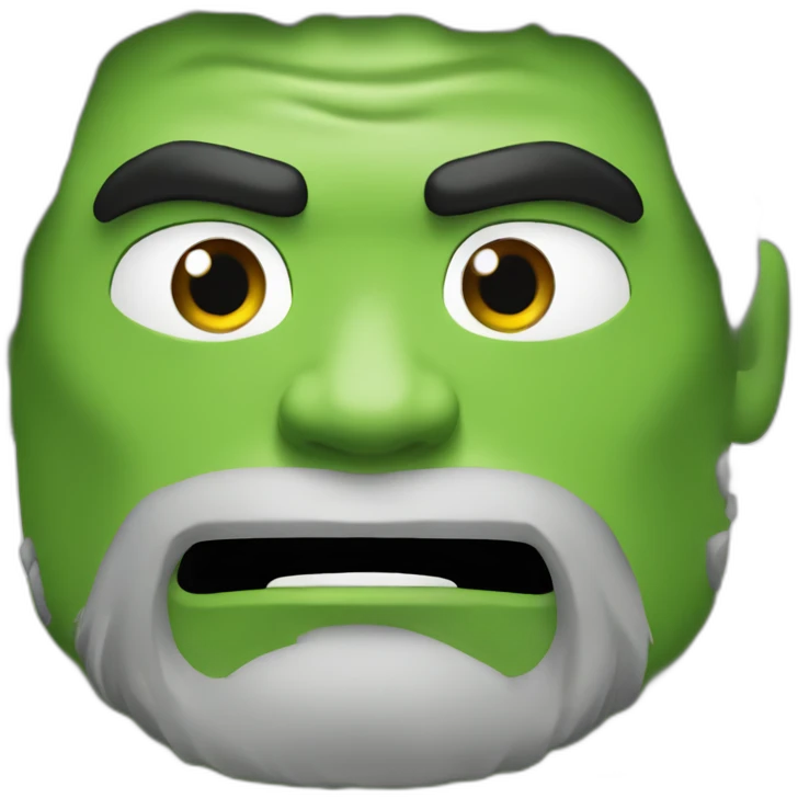 friendly hulk with black beard emoji