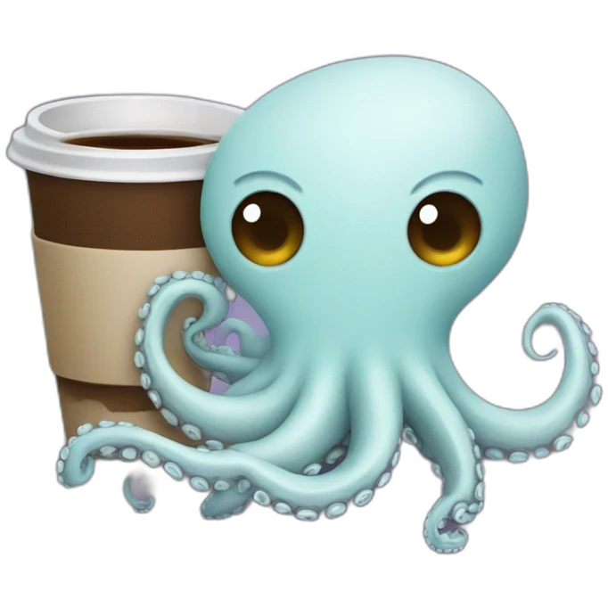 octopus drinking coffee emoji