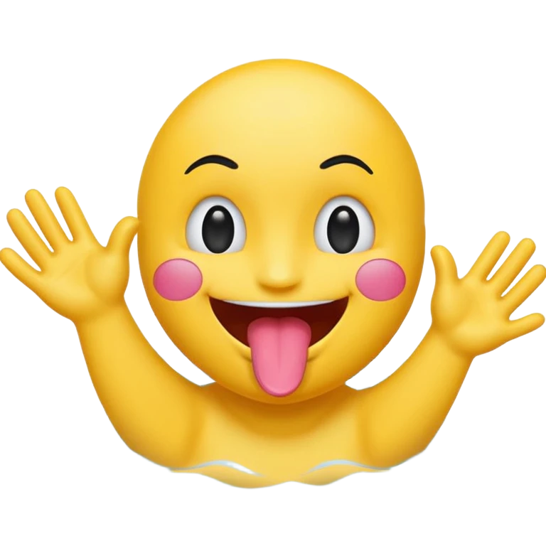 emoji face with tongue sticking out with swimming hands  emoji