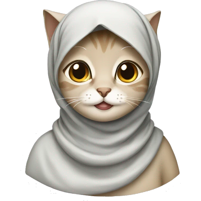 Cat wearing hijab  emoji