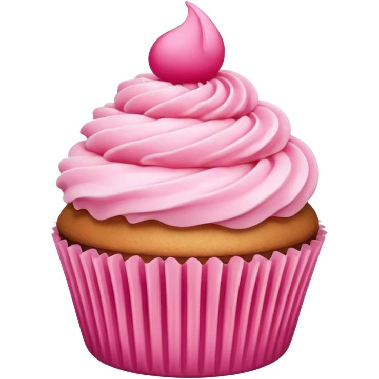 Cupcake with pink icing emoji