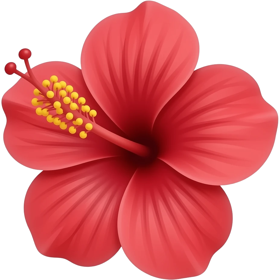 red hibicus ios emoji smooth emoji