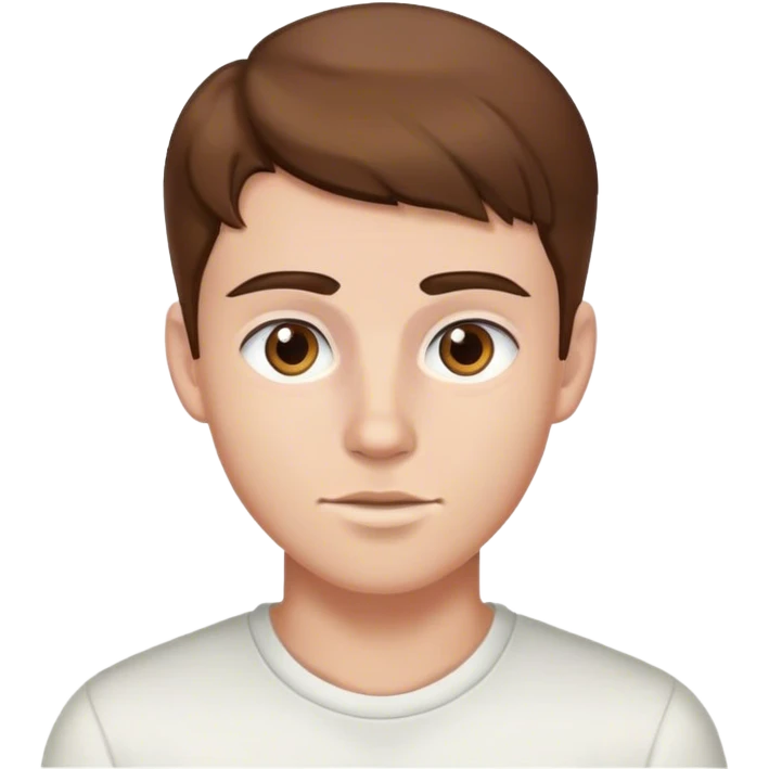 white frat boy brown hair brown eyes emoji