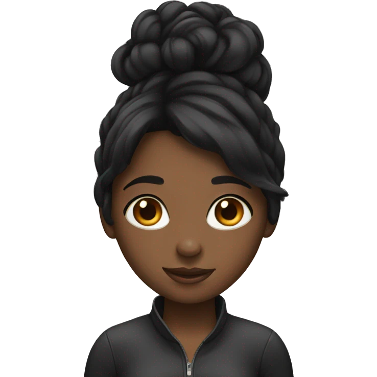 black hair girl,  emoji