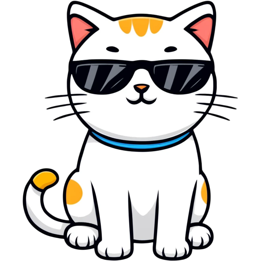 Cat with sunglasses emoji