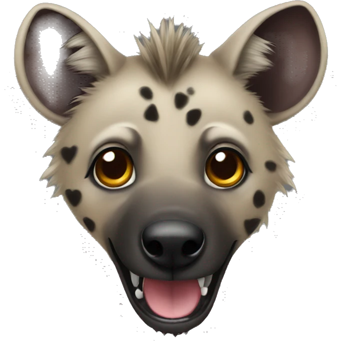Hyena with heart emoji