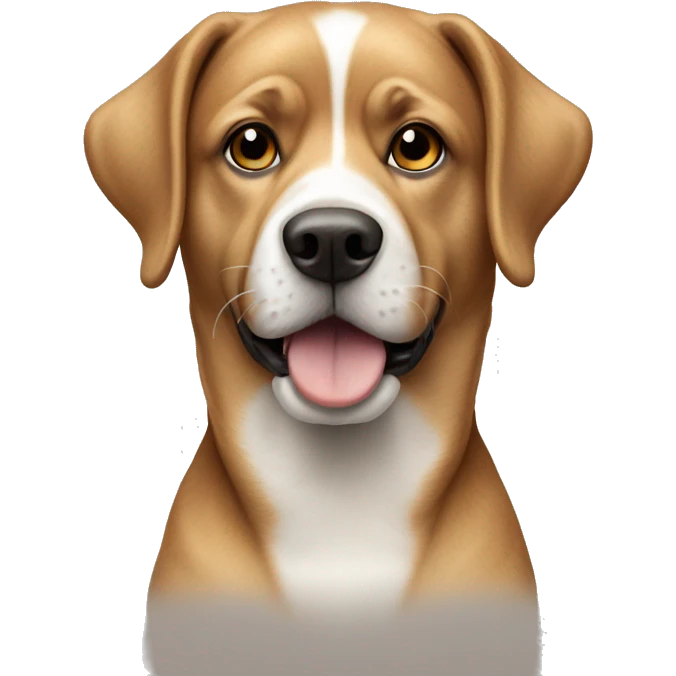 realistic dog on white background with multiple tones of brown emoji