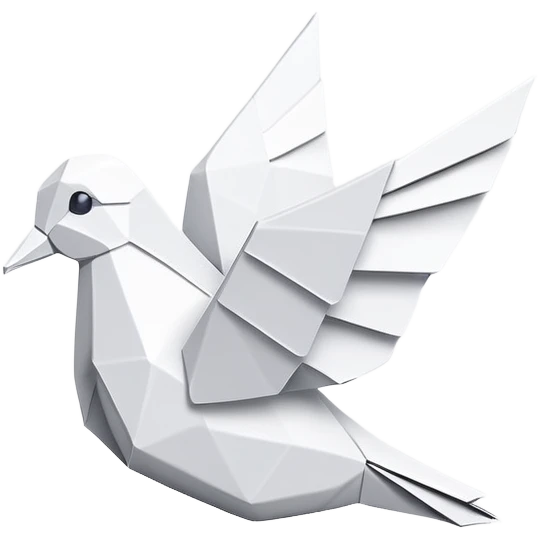Dove origami minimalist  emoji