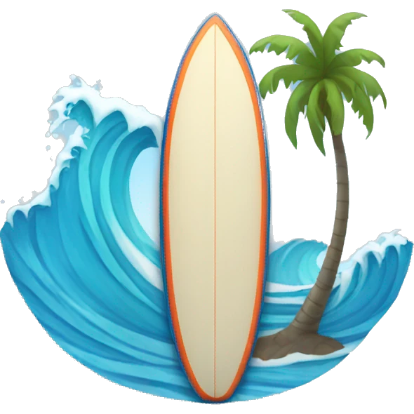 Blue surfing board emoji emoji