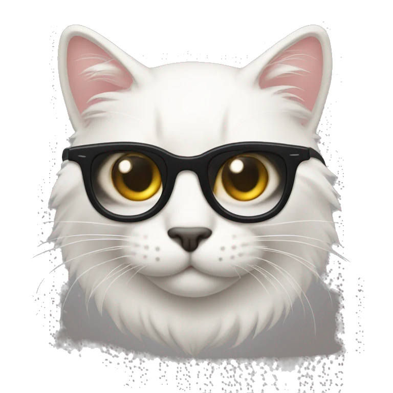 gato con lentes negros emoji