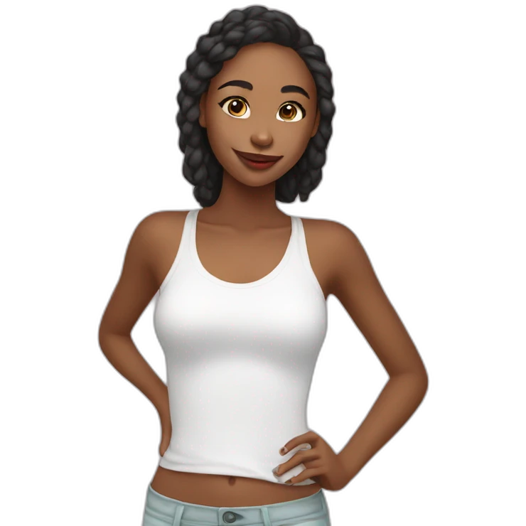 Sweet vegan model emoji