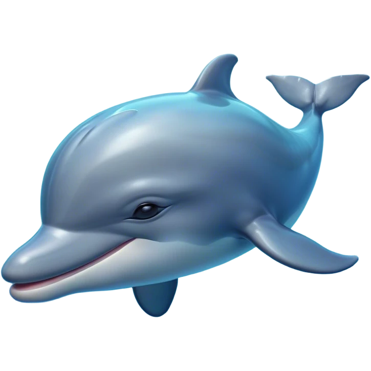 Meme-Worthy Cute Sleeping Bottlenose Dolphin Portrait Emoji, Head resting peacefully with a contented smile, showcasing a shiny, glossy body with eyes gently closed in serene slumber and a graceful, streamlined form, Simplified yet adorably endearing features, highly detailed, glowing with a soft, drowsy aquatic light, high shine, relaxed and utterly lovable, stylized with an air of playful laziness, soft glowing outline, capturing the essence of a sleeping dolphin that feels destined to become the next viral icon of adorable rest! emoji