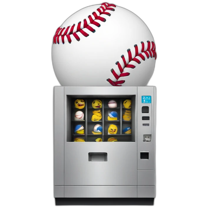 baseball hitting vending machine emoji