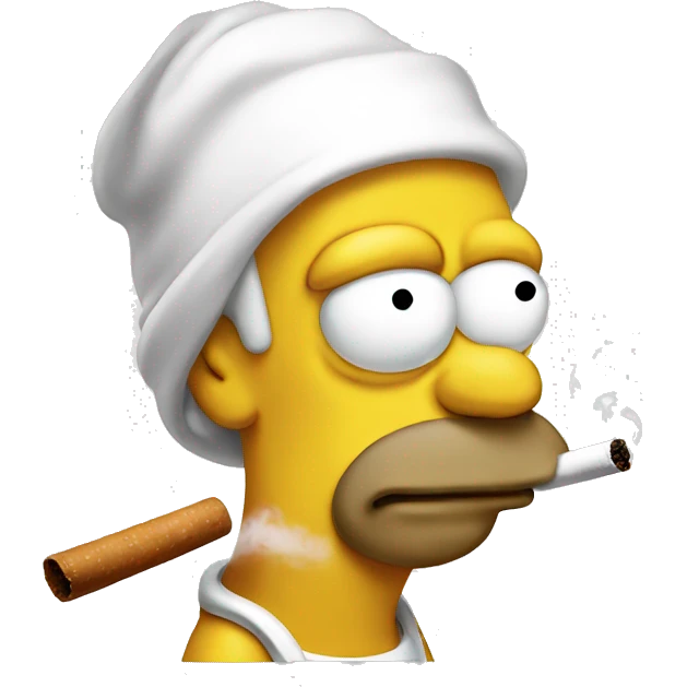 Homer smoking  emoji