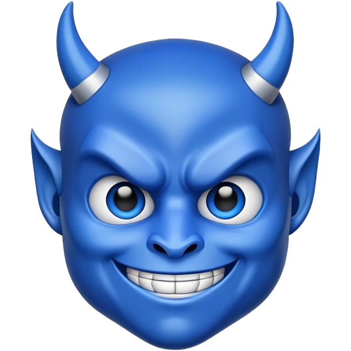 Blue devil emoji