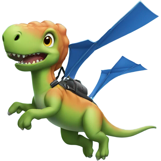 Skydive dinosaur emoji