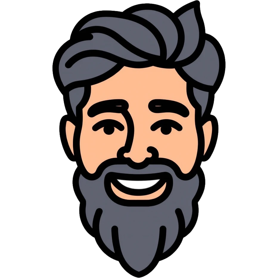 A friendly man with a beard and traditional South Asian appearance emoji