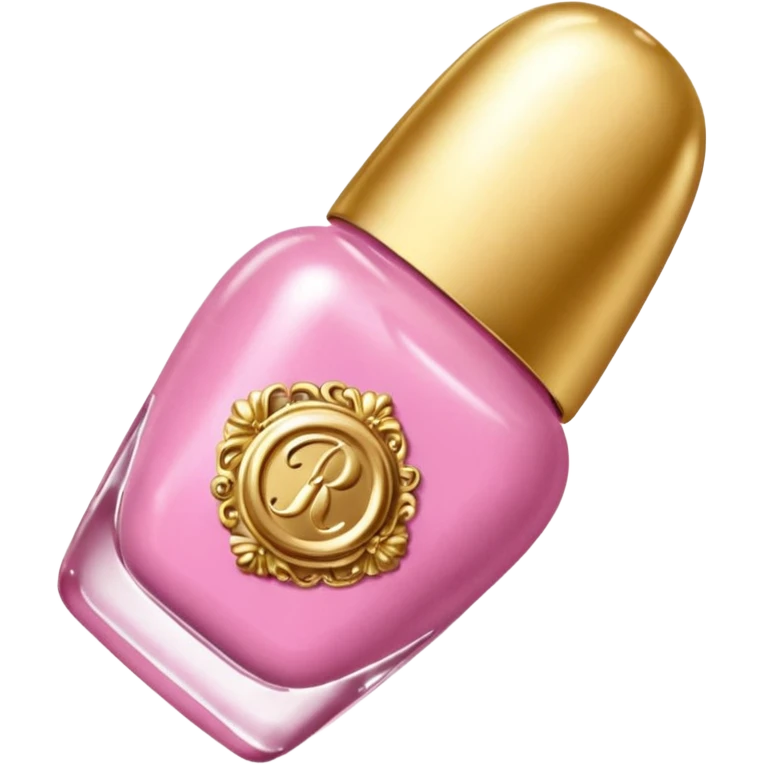 gold rococo pink inflatable puffy nail polish emoji