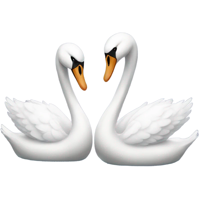 Two swans  emoji