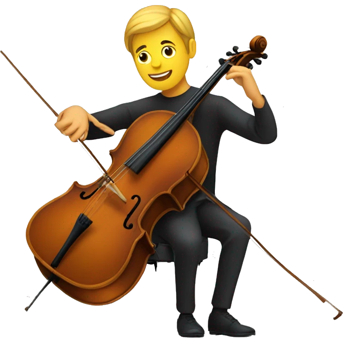 Person playing the cello emoji