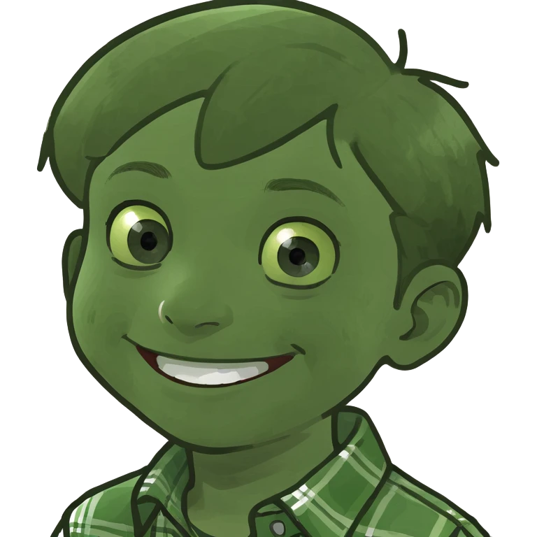 smiling boy with plaid shirt emoji