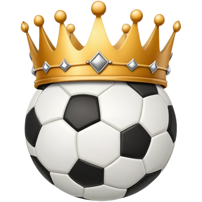 Soccer ball with crown  emoji