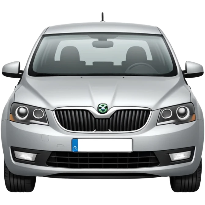 Stříbrné Auto škoda octavia emoji