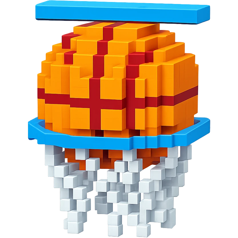 basketball in a net emoji