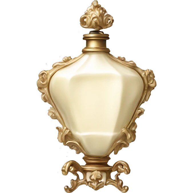 Vintage rococo perfume pale white emoji
