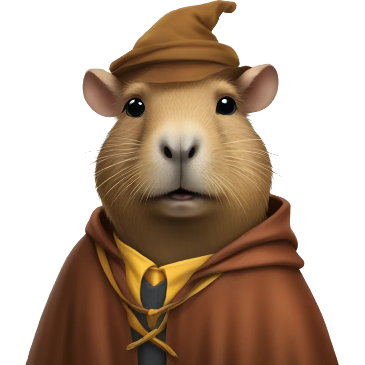 capybara in a harry potter costume emoji