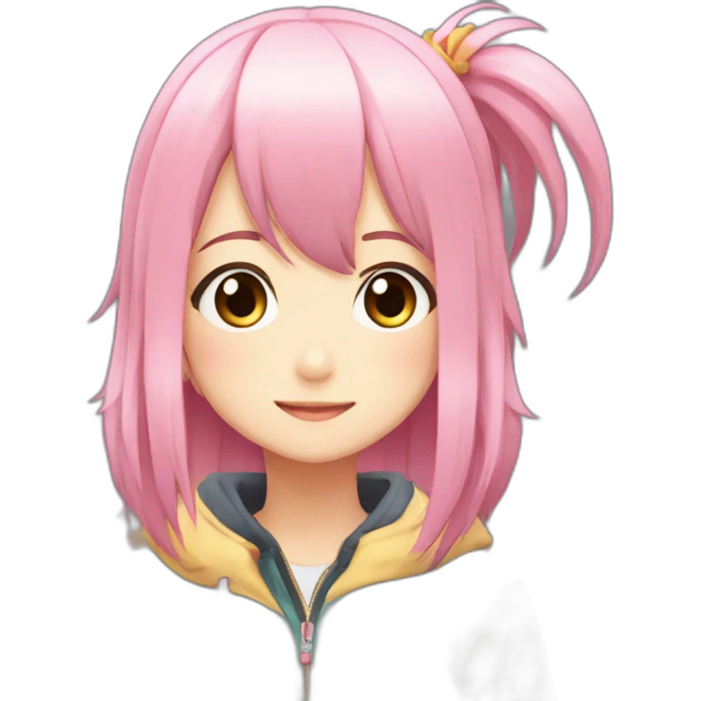 yurucamp-anime-girl-pink-hair-nadesiko emoji