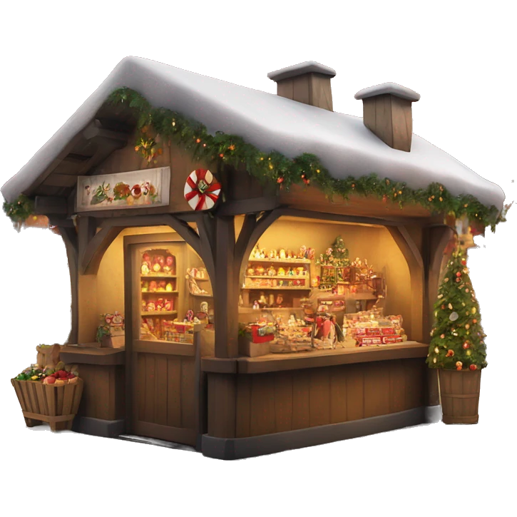 Christmas market booth from germany that looks cozy emoji