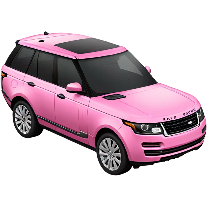 Pink range rover emoji