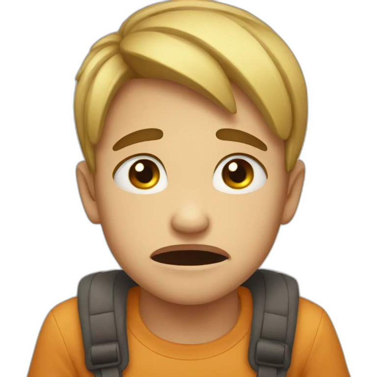 One boy crying photo emoji