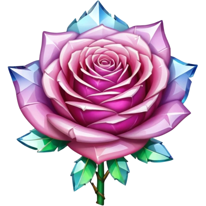 Rose made out of broken crystal  emoji