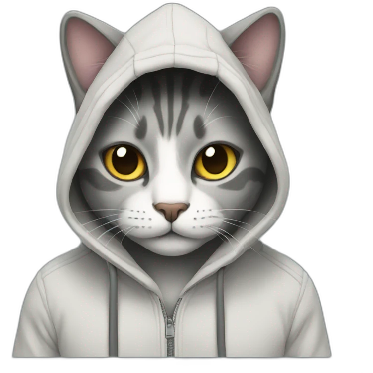 Cat with a hoodie  emoji