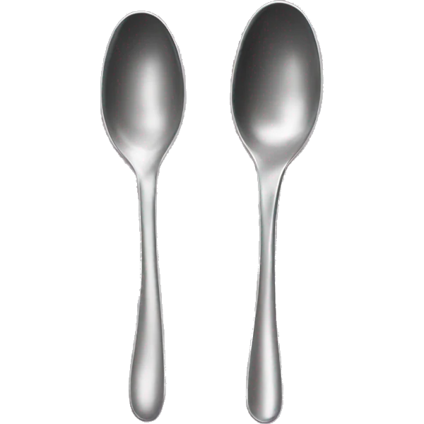 Big spoon next to little spoon emoji