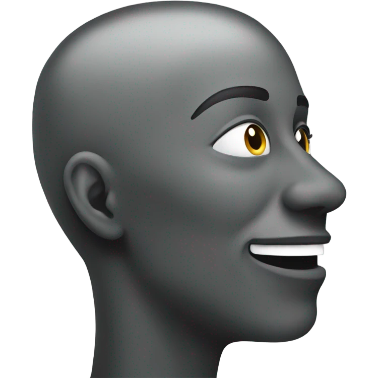 Face from a side with mouth open emoji