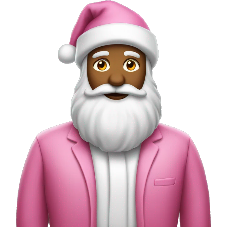 santa wearing a pink suit  emoji