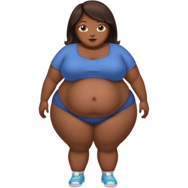 600 pound ssbbw. Full body. Dark Brown hair, belly fully shown emoji