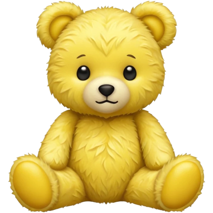 Lemon patterned teddy bear emoji