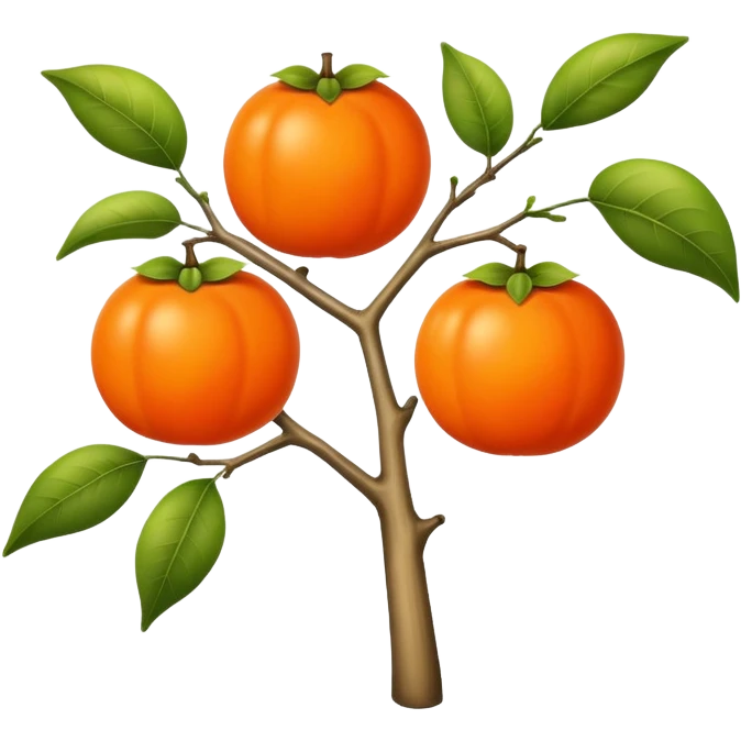 Persimmon in the sky emoji