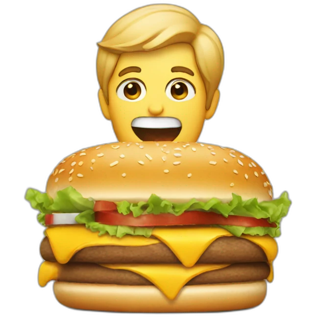 eating burger emoji