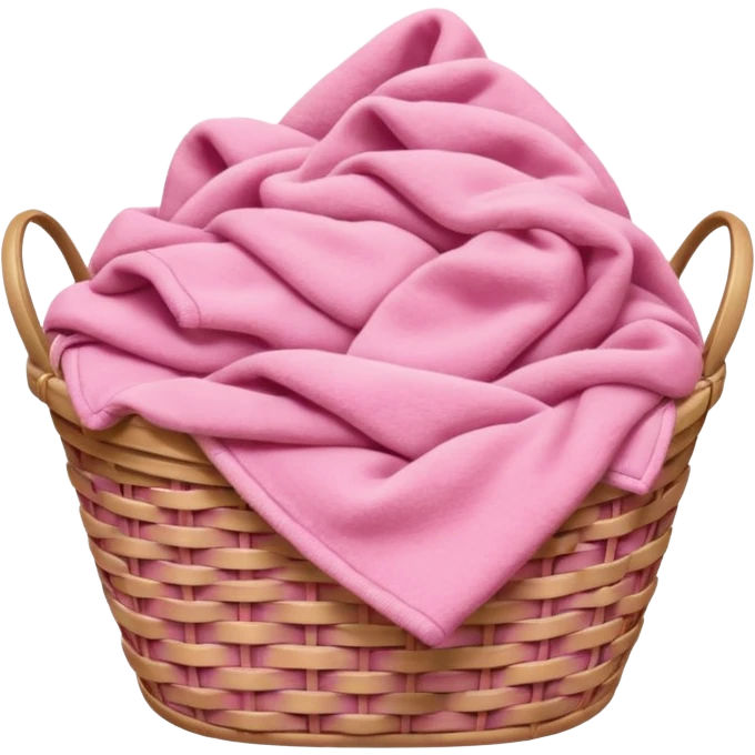 laundry pink clothes in a pink basket emoji