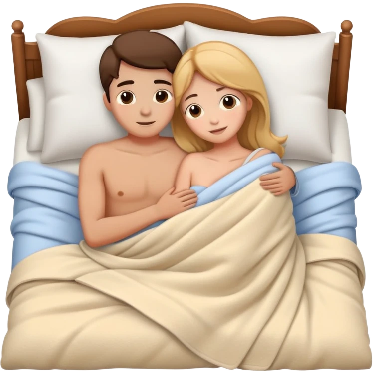 intimate moment on the bed emoji