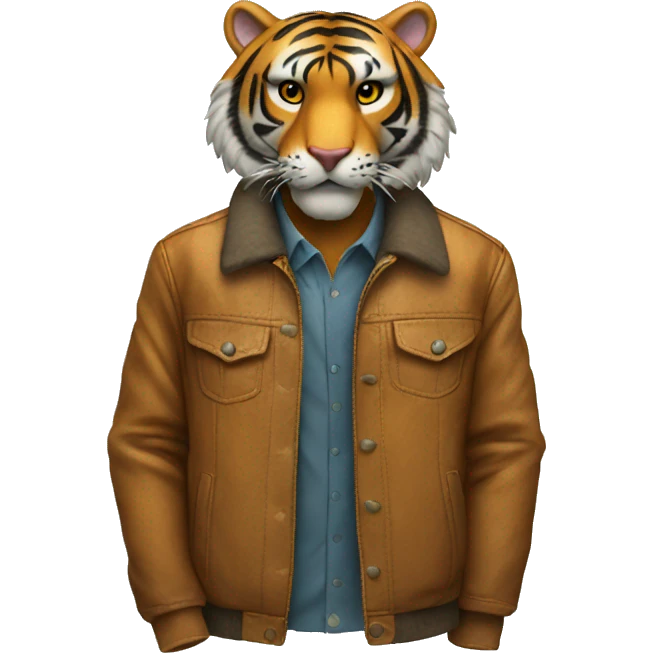 Tiger with jacket  emoji