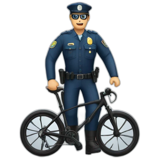 Un policier sur un vtt emoji