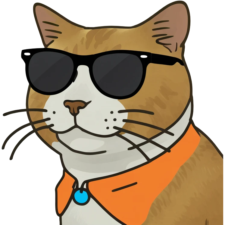 Cat with sunglasses emoji
